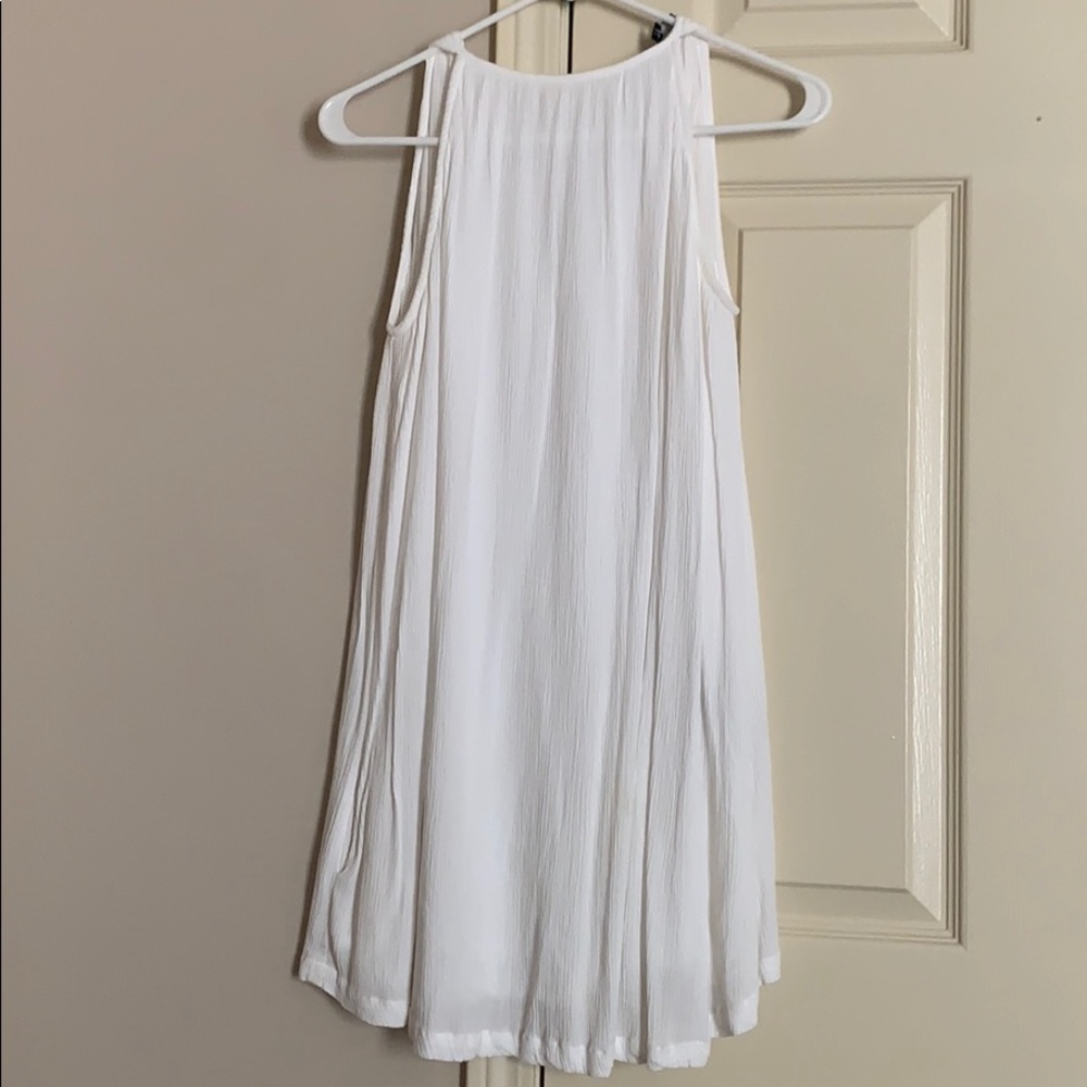 white high neck dress